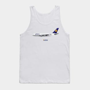 Illustration of Lufthansa Airbus A380 Tank Top